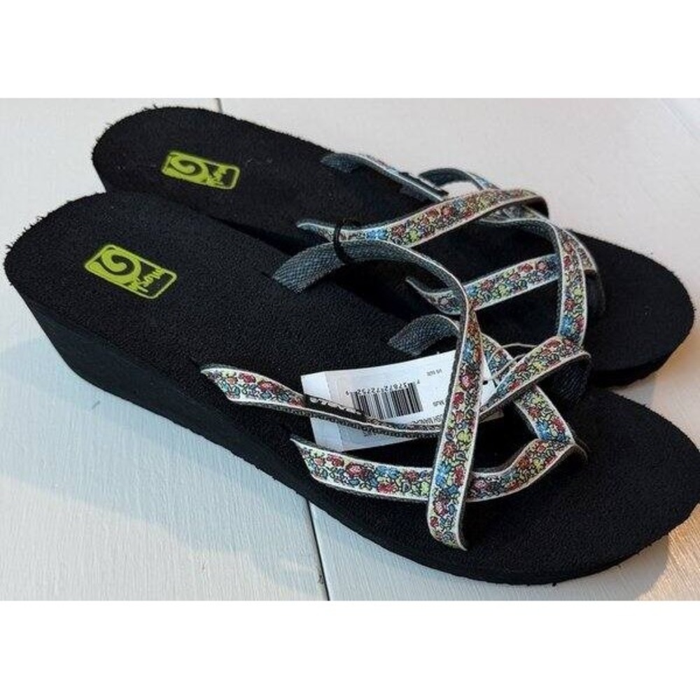 Teva Mush Mandalyn Wedge Ola 2 Sandals Womens Size 9 Liberty Multi Strappy New